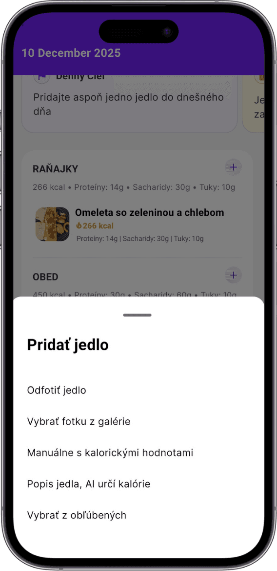 Sledujte svoju stravu